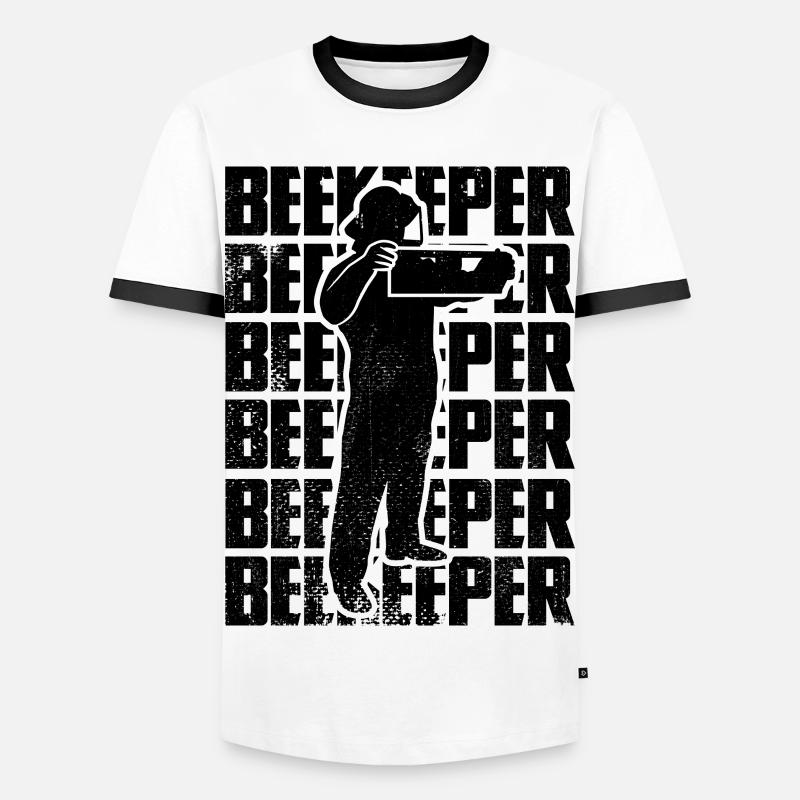 Beekeeper - Men's Ringer Shirt - white/black