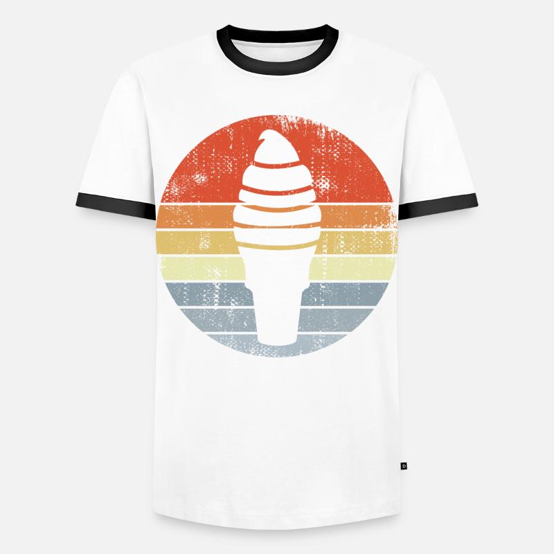 Hörnchen - Männer Kontrast-T-Shirt - Weiß/Schwarz