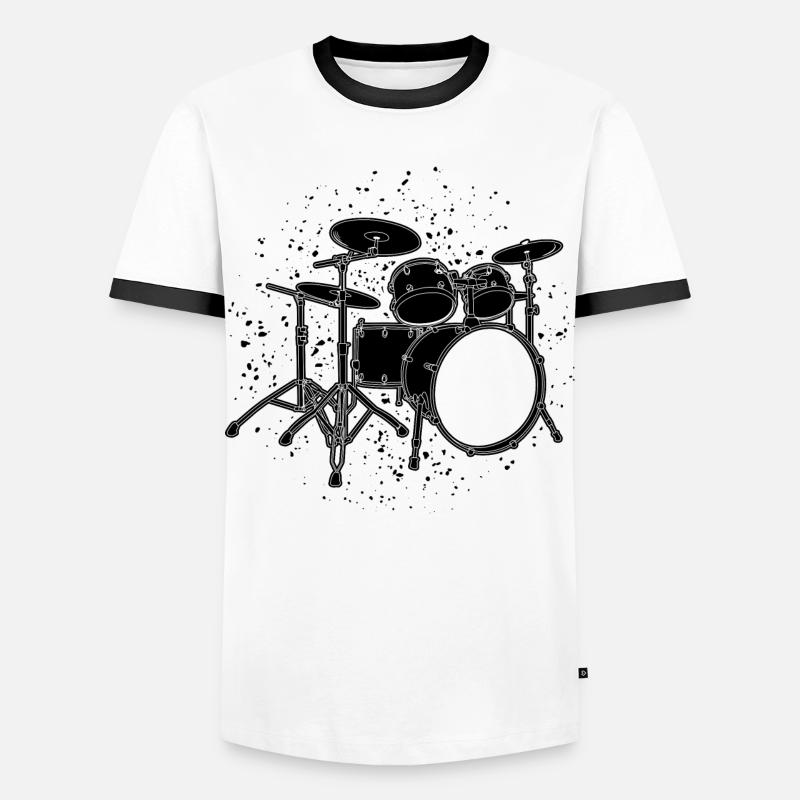 Percussion - Men's Ringer Shirt - white/black