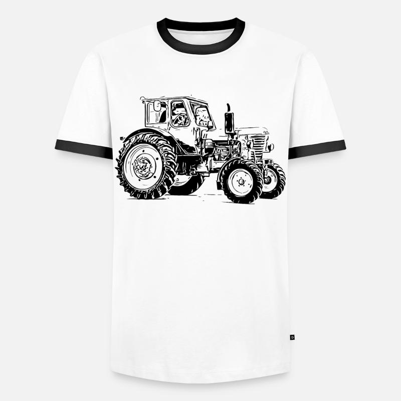 Belarus MTS 50 - Men's Ringer Shirt - white/black