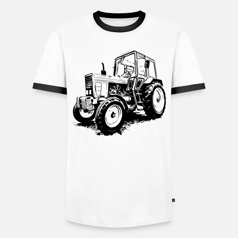 Belarus MTS 550 - Men's Ringer Shirt - white/black