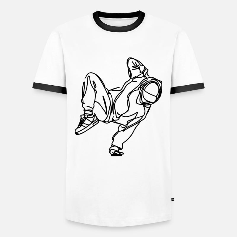Breakdancer - Men's Ringer Shirt - white/black