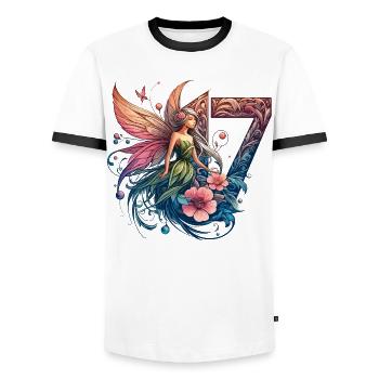 17 Jahre Fee Elfe süß Geburtstag Geschenk - Männer Kontrast-T-Shirt - Weiß/Schwarz - Vorne - AI Model Female 172 light (172cm) & AI Model Male 178 dark (178cm)