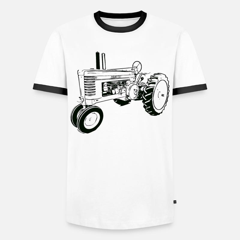 Model A Traktor - Männer Kontrast-T-Shirt - Weiß/Schwarz
