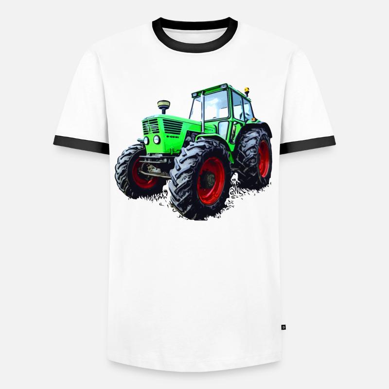 Tractor Deutz 13006 - Men's Ringer Shirt - white/black