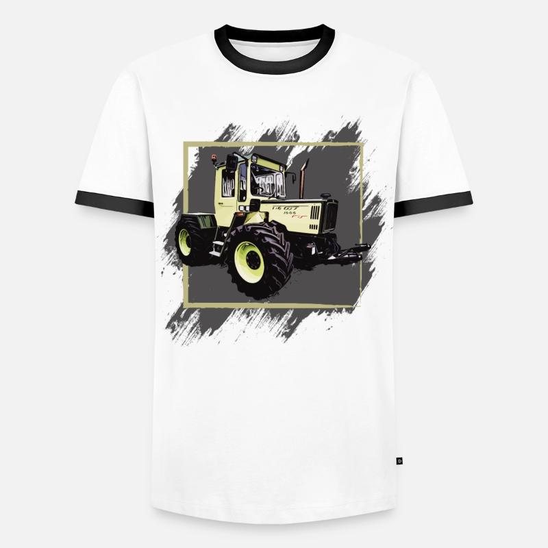 Old MB 1000 tractor - Men's Ringer Shirt - white/black