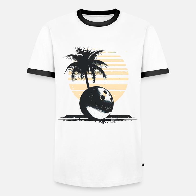Bowling Sketch - Men's Ringer Shirt - white/black