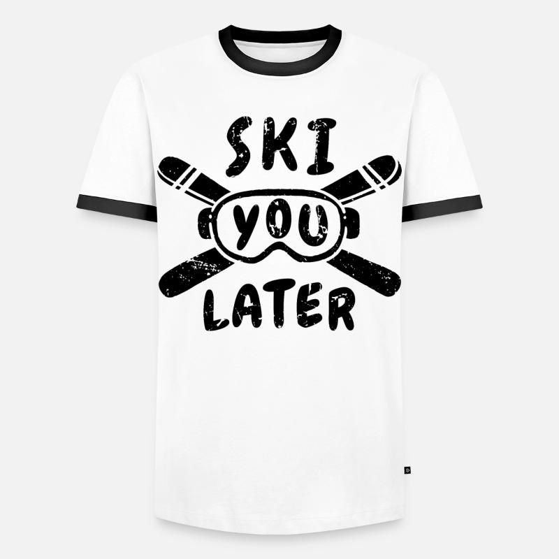 Funny Ski Saying - Men's Ringer Shirt - white/black