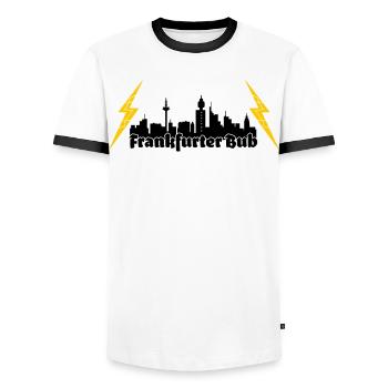 Frankfurter Bub ffm skyline - Männer Kontrast-T-Shirt - Weiß/Schwarz - Vorne - AI Model Female 172 light (172cm) & AI Model Male 178 dark (178cm)
