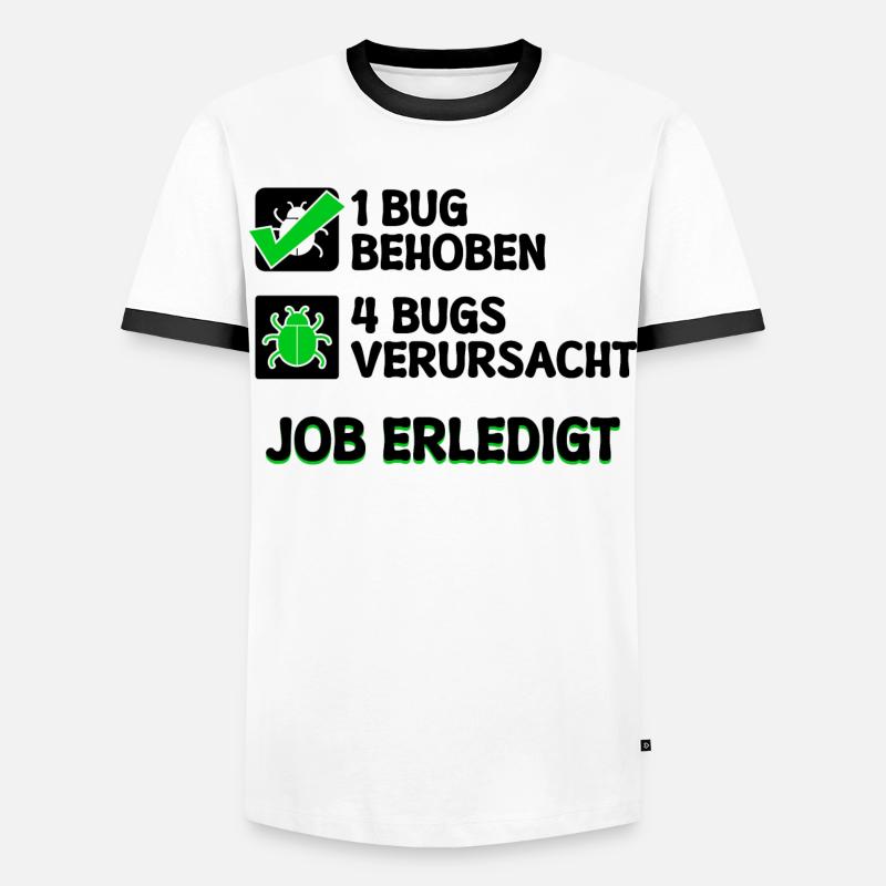 Open Source Bugfixing Bugs Developer Programmier - Männer Kontrast-T-Shirt - Weiß/Schwarz
