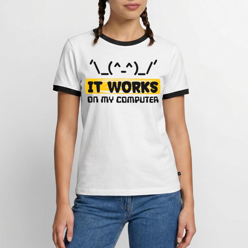 Déclaration du développeur Coden Scripting Computer Geek T-shirt contrasté Homme
