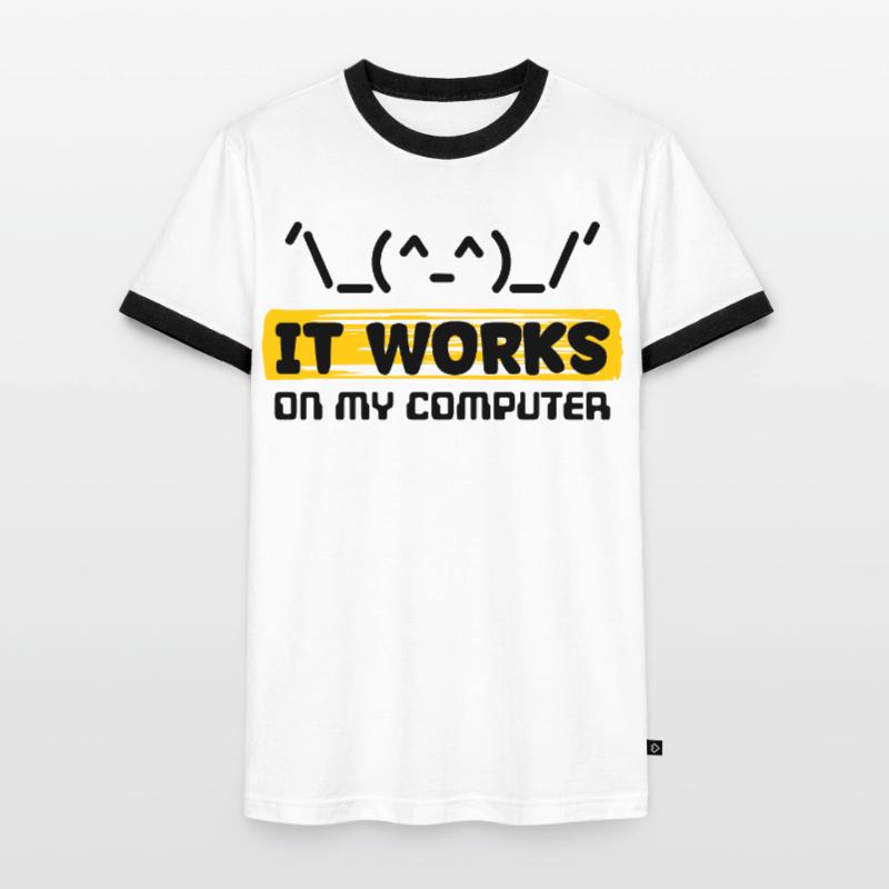 Déclaration du développeur Coden Scripting Computer Geek T-shirt contrasté Homme