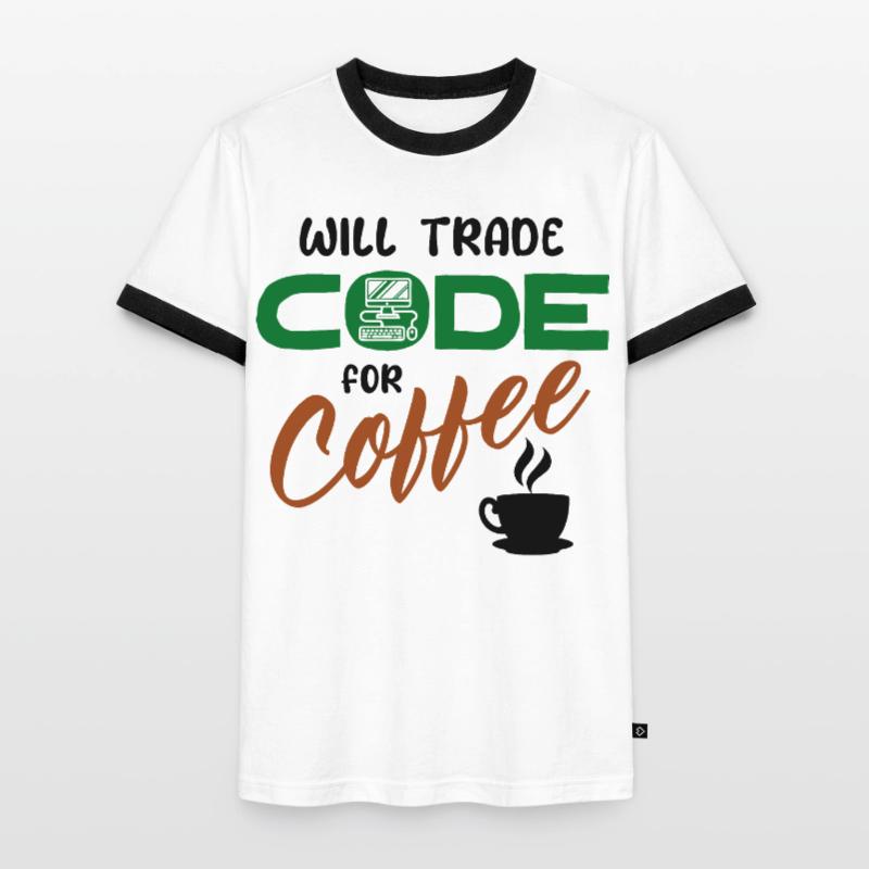 Code Statement Developer Computerfreak Informatik Männer Kontrast-T-Shirt