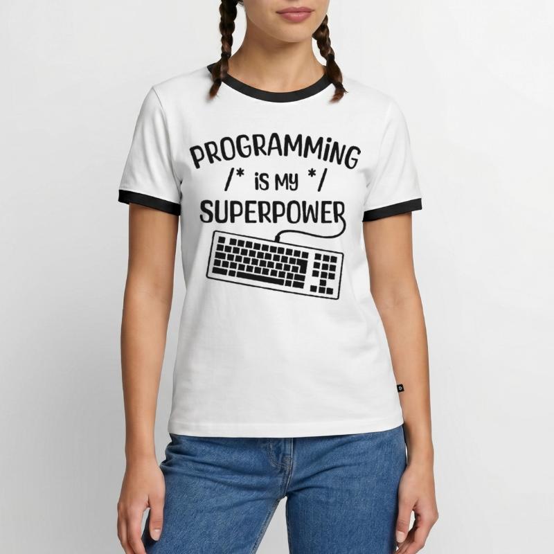Computerfreak Statement Developer Programmierer Männer Kontrast-T-Shirt