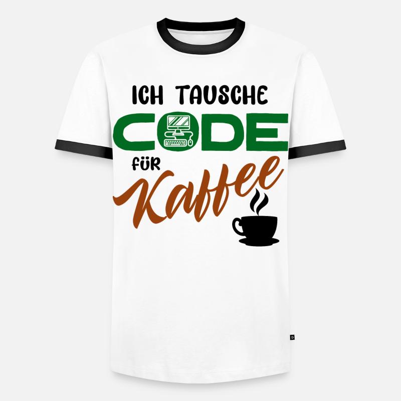 Programmierer Softwareentwickler Developer Code - Männer Kontrast-T-Shirt - Weiß/Schwarz