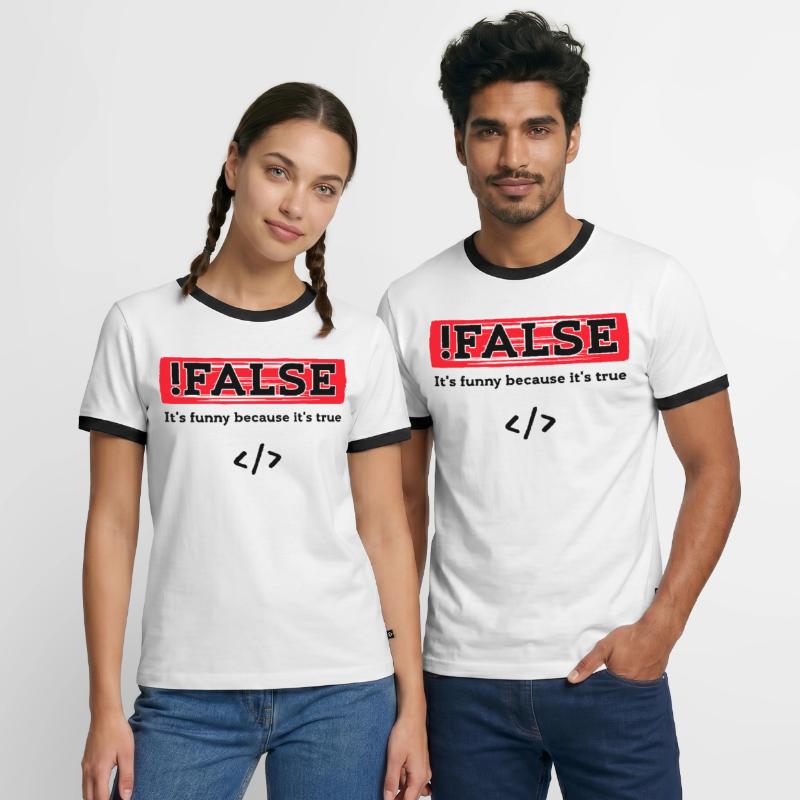 Code Debug Programmer Developer Funny Sayings Men's Ringer Shirt