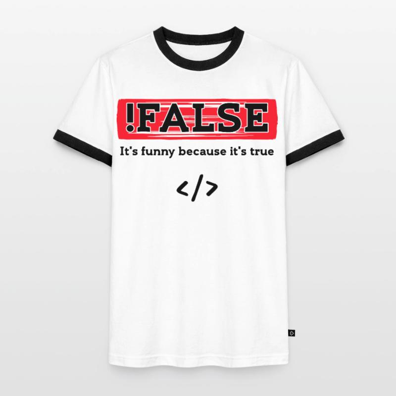 Code Debug Programmer Developer Funny Sayings Men's Ringer Shirt