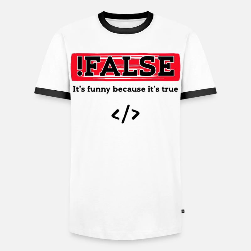 Code Debug Programmeur Développeur Dictons amusants - T-shirt contrasté Homme - blanc/noir