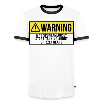 Grizzly Bear - Men's Ringer Shirt - white/black - Front - AI Model Female 172 light (172cm) & AI Model Male 178 dark (178cm)