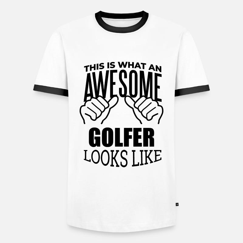 Golfing - Men's Ringer Shirt - white/black