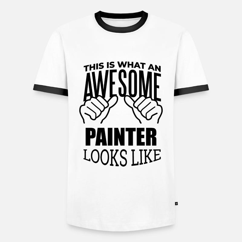 Painter - Men's Ringer Shirt - white/black