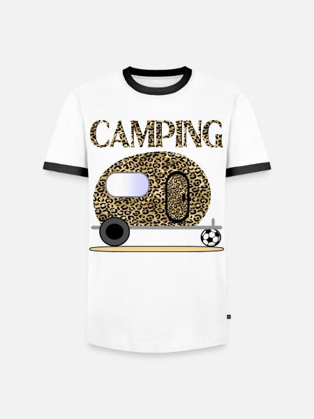 CAMPING SOCCER - T-shirt contrasté Homme - blanc/noir