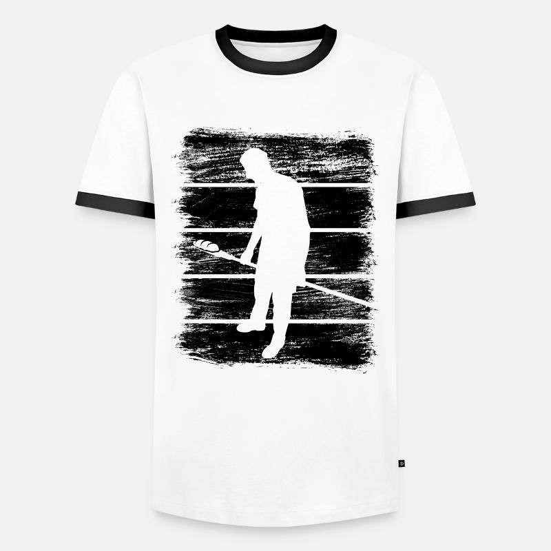 Baker Sketch - Men's Ringer Shirt - white/black