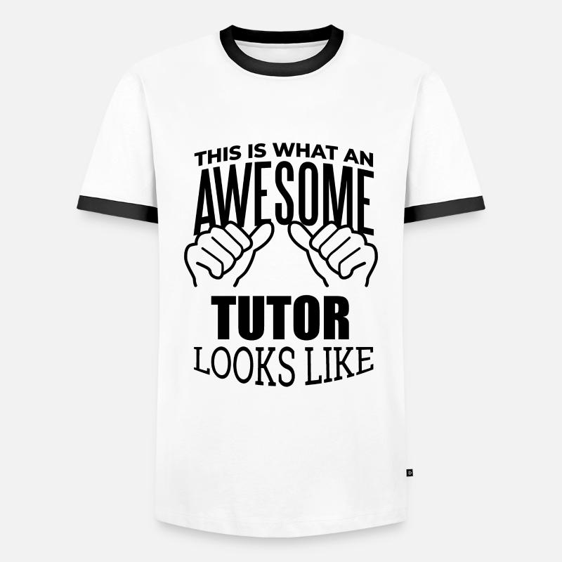 Tutor - Men's Ringer Shirt - white/black