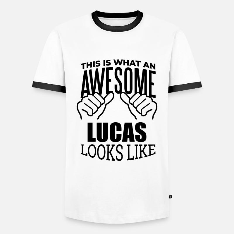 Lucas - Men's Ringer Shirt - white/black