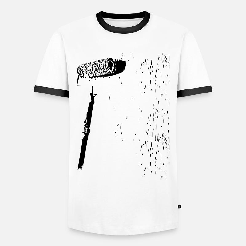 Painter's roller - Painter's roller - Men's Ringer Shirt - white/black