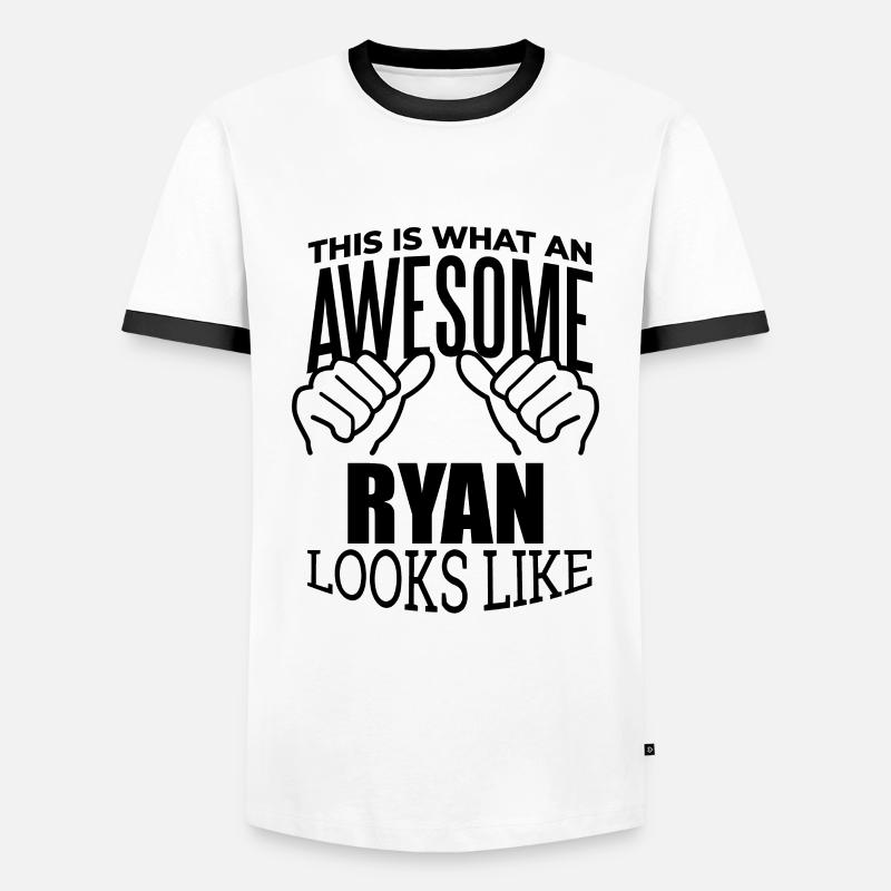 Ryan - Men's Ringer Shirt - white/black