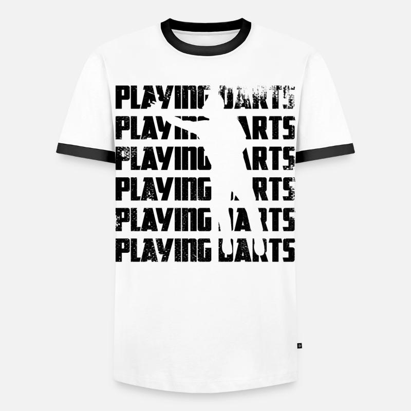 Dart - Men's Ringer Shirt - white/black