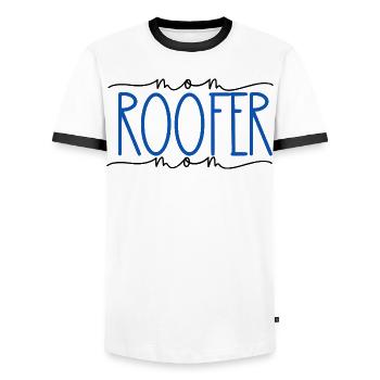Couvreur Fier Maman Cadeau mignon - T-shirt contrasté Homme - blanc/noir - Devant - AI Model Female 172 light (172cm) & AI Model Male 178 dark (178cm)