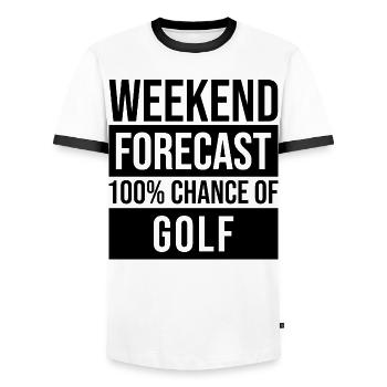 Golf Golf Golf - T-shirt contrasté Homme - blanc/noir - Devant - AI Model Female 172 light (172cm) & AI Model Male 178 dark (178cm)