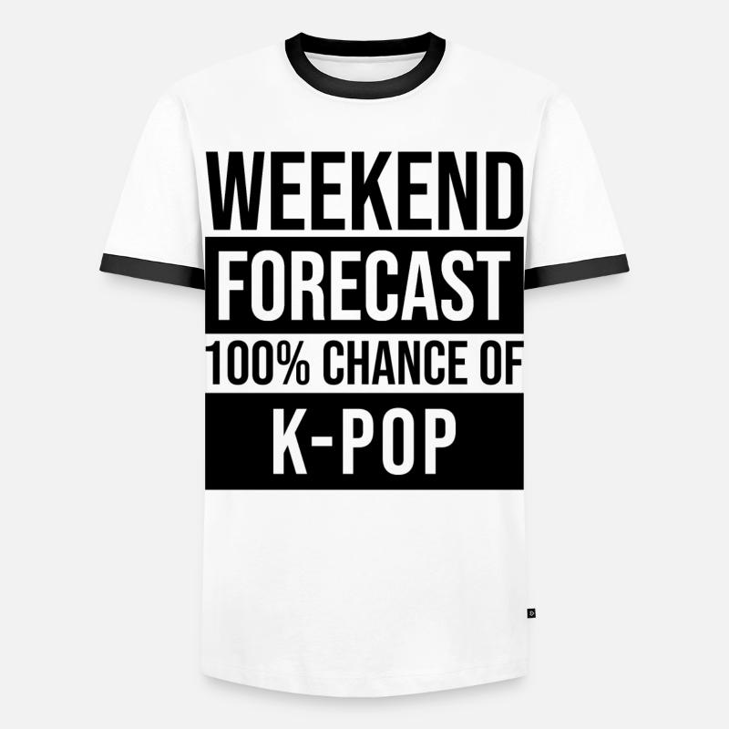 k pop - Männer Kontrast-T-Shirt - Weiß/Schwarz