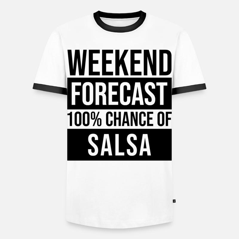 Salsa - Männer Kontrast-T-Shirt - Weiß/Schwarz
