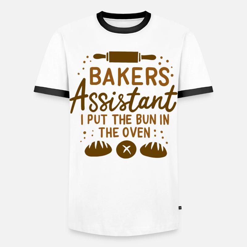 Journeyman baker - Men's Ringer Shirt - white/black