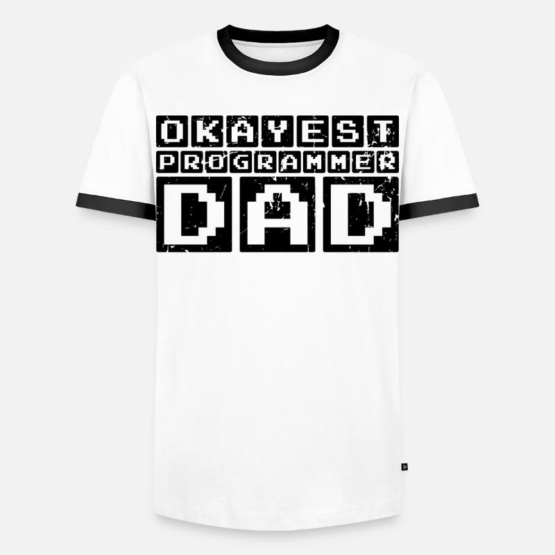 Programmer Dad - Men's Ringer Shirt - white/black