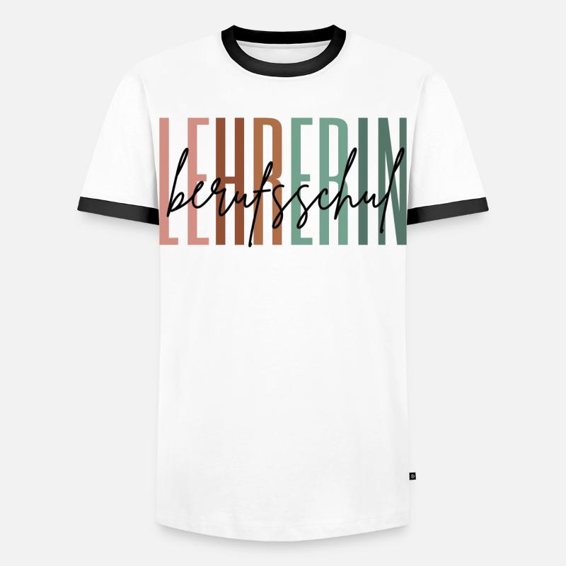 Lehrerin Berufsschule Berufsschullehrerin Geschenk - Männer Kontrast-T-Shirt - Weiß/Schwarz