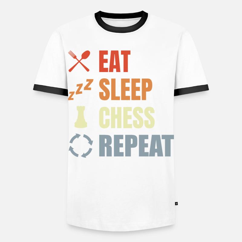 Chess Player Motivation - Men's Ringer Shirt - white/black