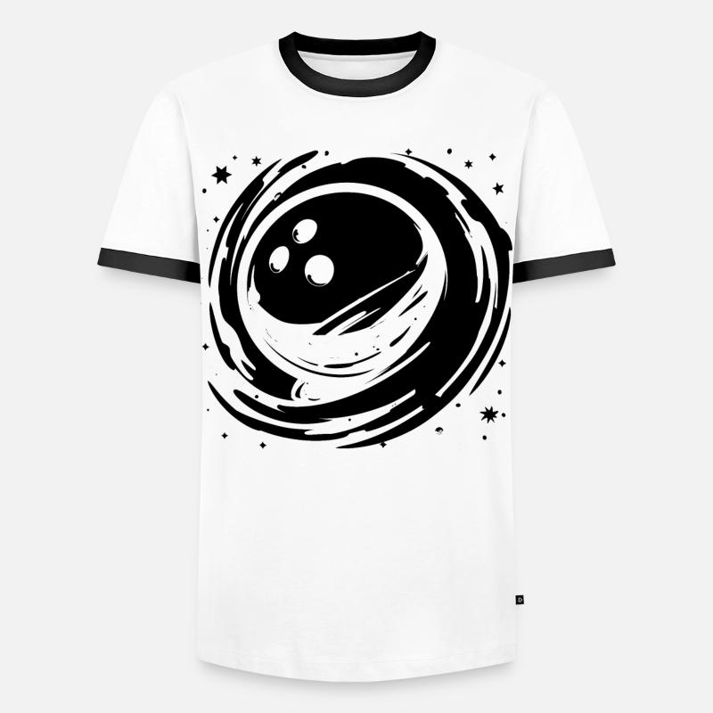 Bowling Graphics - Men's Ringer Shirt - white/black