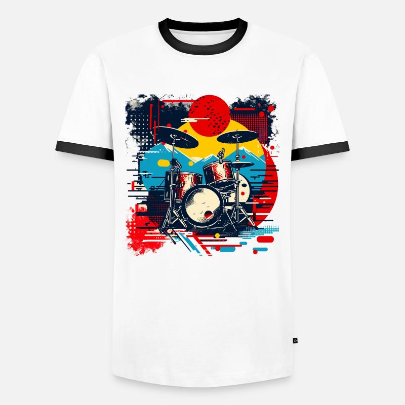 Percussion - Men's Ringer Shirt - white/black