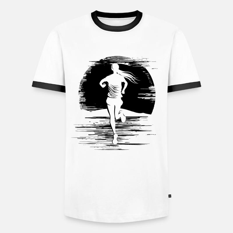 Runner - Men's Ringer Shirt - white/black