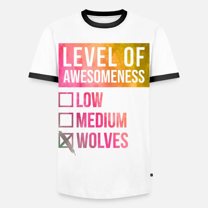 Wolf - Men's Ringer Shirt - white/black