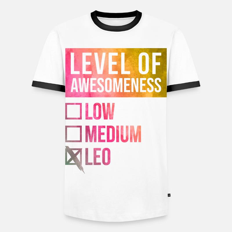 Leo - Men's Ringer Shirt - white/black