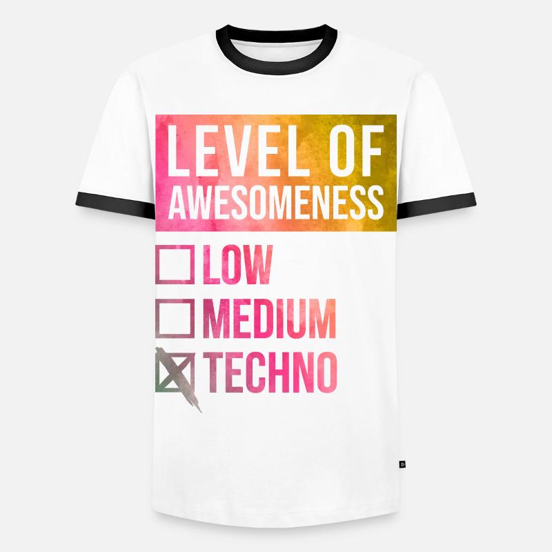 Techno - Men's Ringer Shirt - white/black