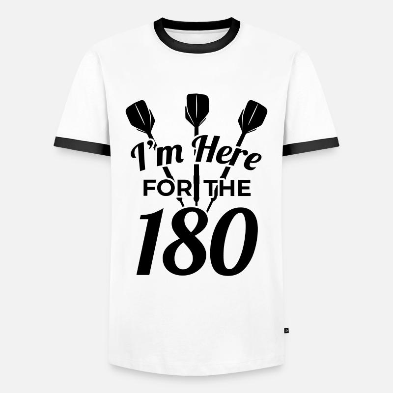 Lustiger Dart Spruch - Männer Kontrast-T-Shirt - Weiß/Schwarz