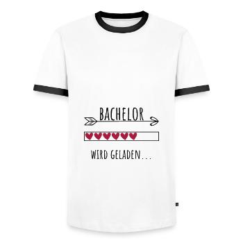 Bachelor Ausbildung Personalisierter Beruf Mädchen - Männer Kontrast-T-Shirt - Weiß/Schwarz - Vorne - AI Model Female 172 light (172cm) & AI Model Male 178 dark (178cm)