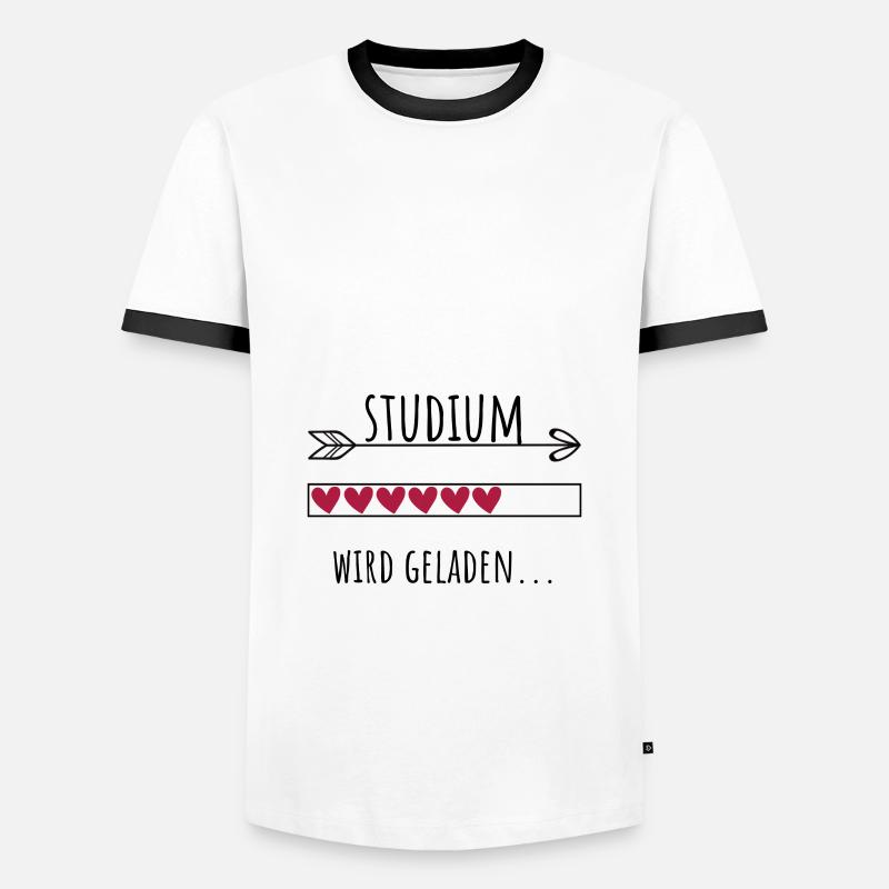 Studium Personalisierter Beruf Mädchen - Männer Kontrast-T-Shirt - Weiß/Schwarz