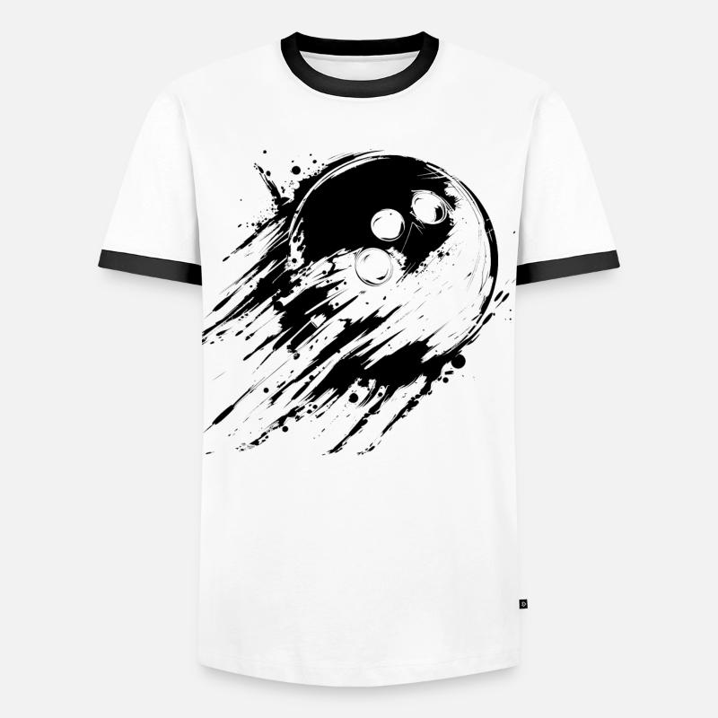 Bowling - Men's Ringer Shirt - white/black